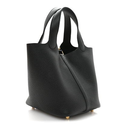 Hermes Taurillon Clemence Picotin Lock 18 PM Black 3 of 13