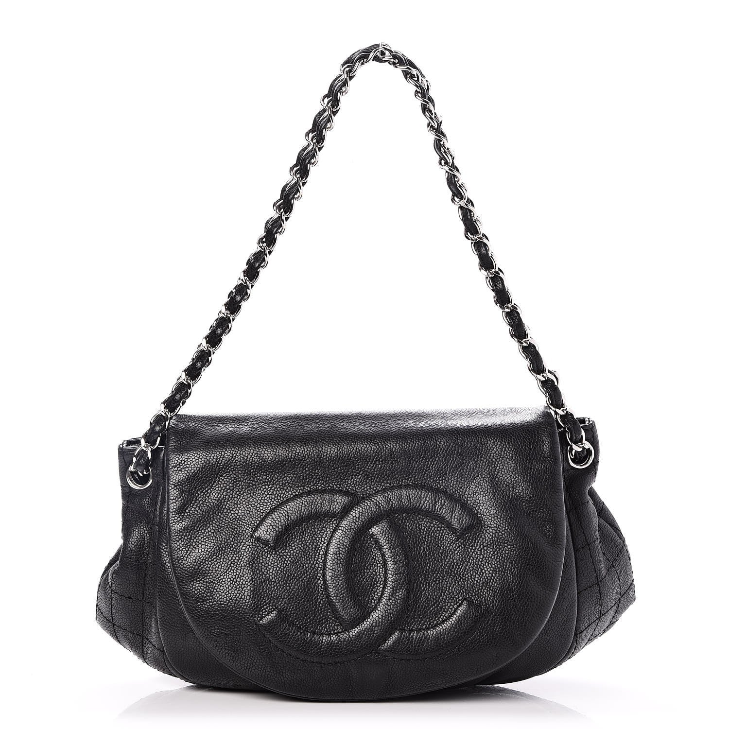 Chanel Caviar Half Moon Large Flap Black 1 of 7