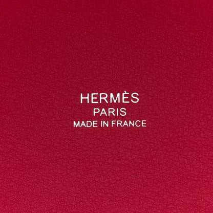 Hermes Swift Toile H Cabas H En Biais 27 Ecru Framboise 6 of 11
