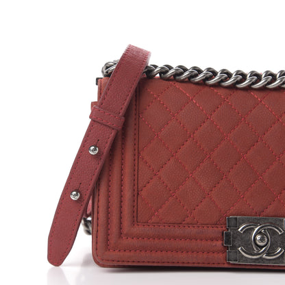 Chanel Iridescent Caviar Quilted Medium Boy Flap Red 12 of 12