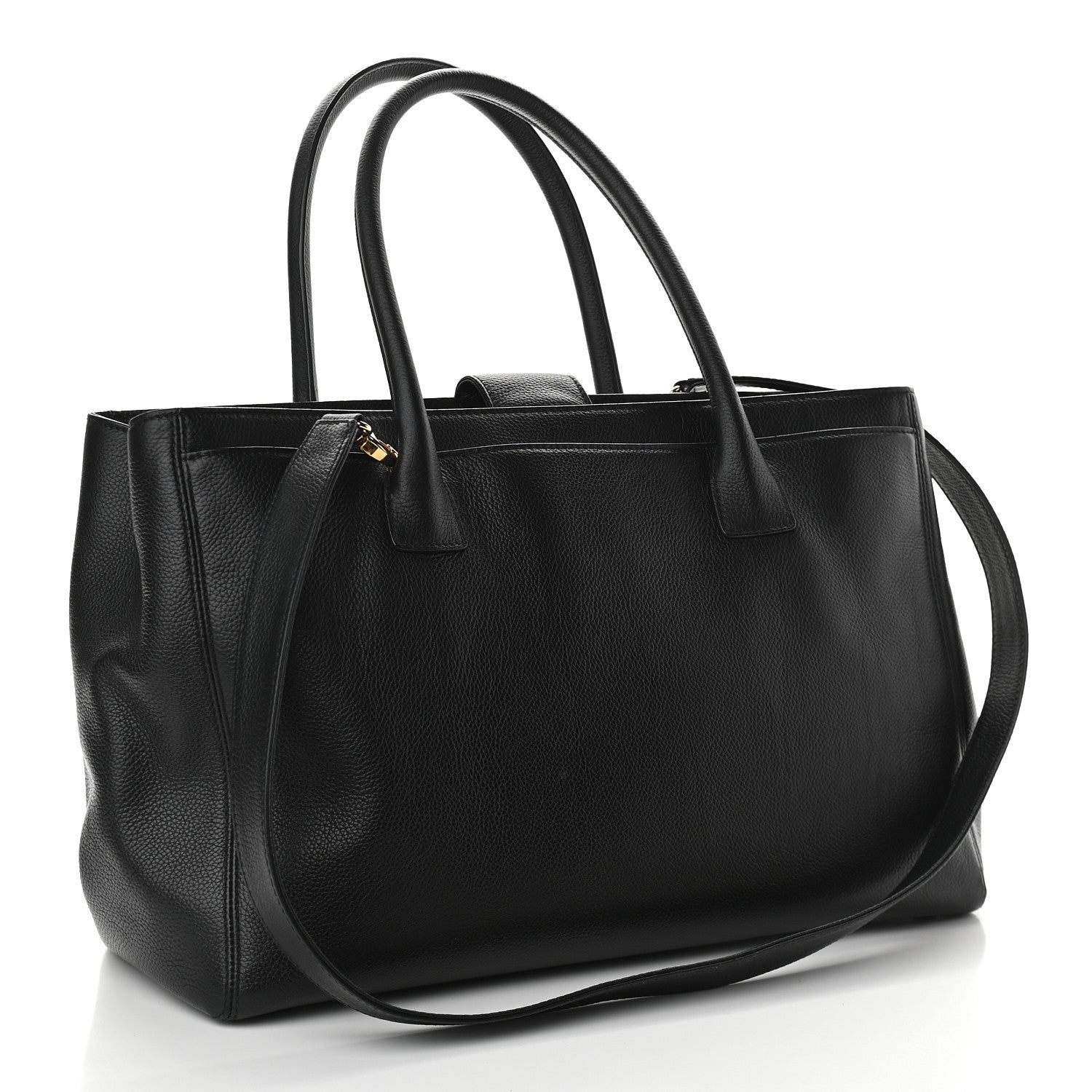 Chanel Calfskin Cerf Executive Shopper Tote Black 2 of 9