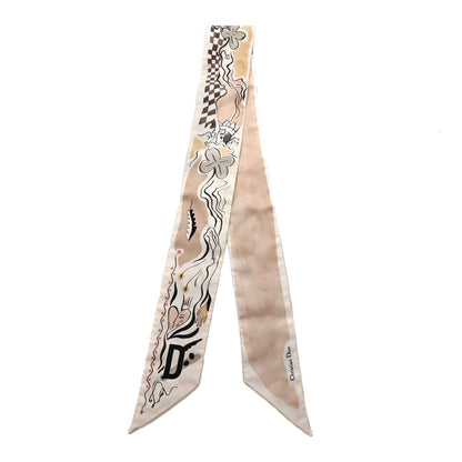 Christian Dior Silk Mitzah ABCDIOR "D" Scarf 2 of 3