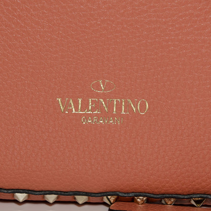 Valentino Garavani Grained Calfskin Medium Rockstud Backpack Coral 10 of 10
