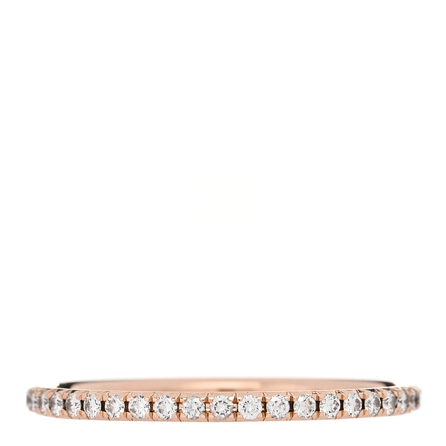 Tiffany 18K Rose Gold Diamond Metro Band Ring 54 7 3 of 4