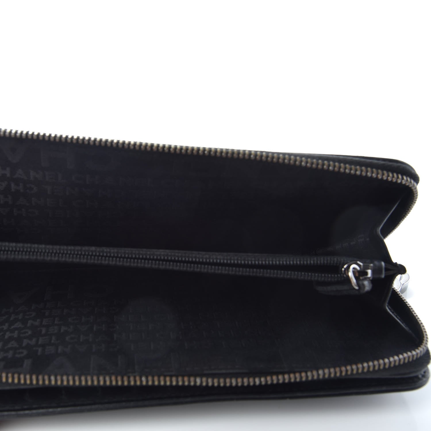Chanel Lambskin Embossed Logo Wallet Black 5 of 5