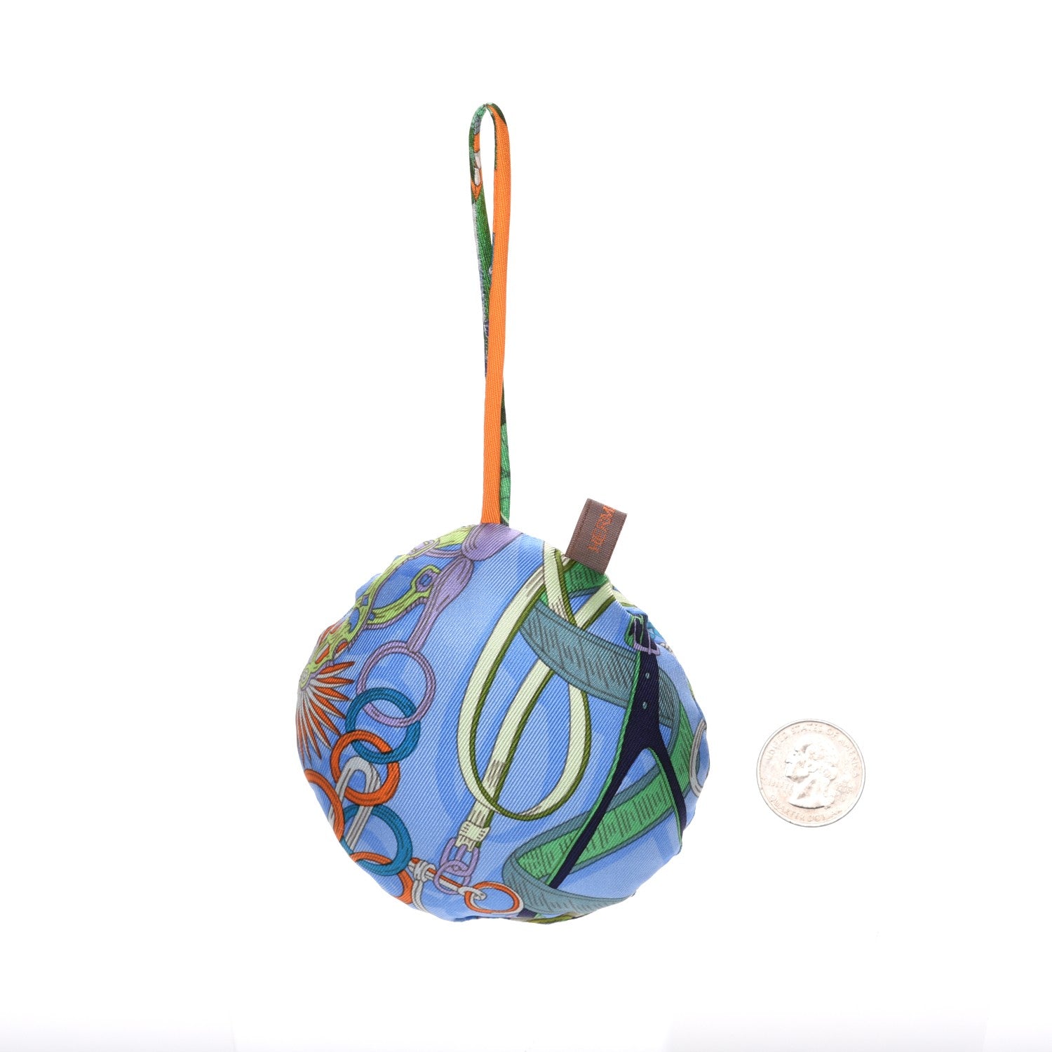 Hermes Silk Petit H Round Ornament Charm 2 of 3