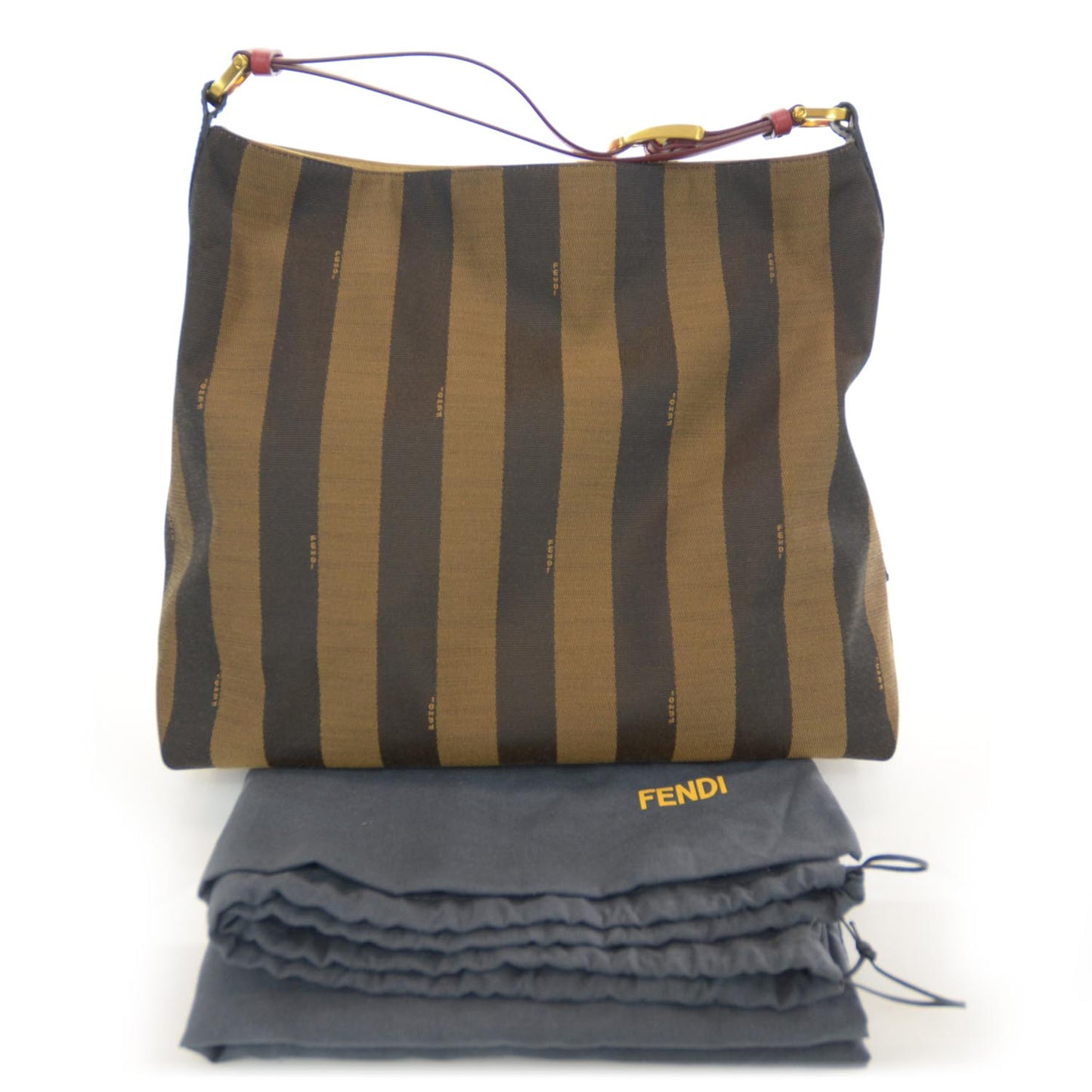 Pequin Cuoio Vegetale Large Hobo Tobacco Rosso Black