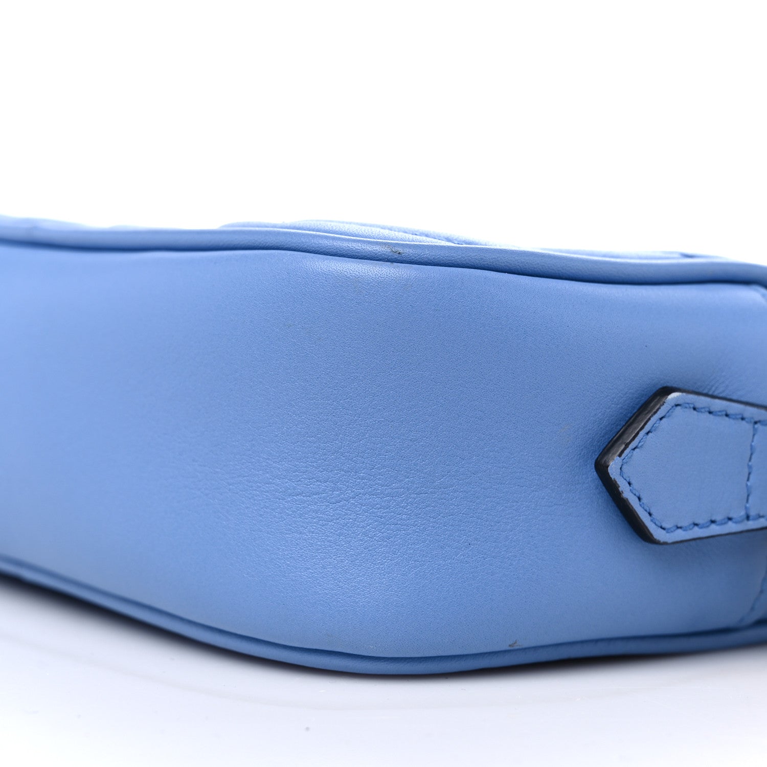 Gucci Calfskin Matelasse Mini GG Marmont Chain Shoulder Bag Clear Sky Blue 10 of 15
