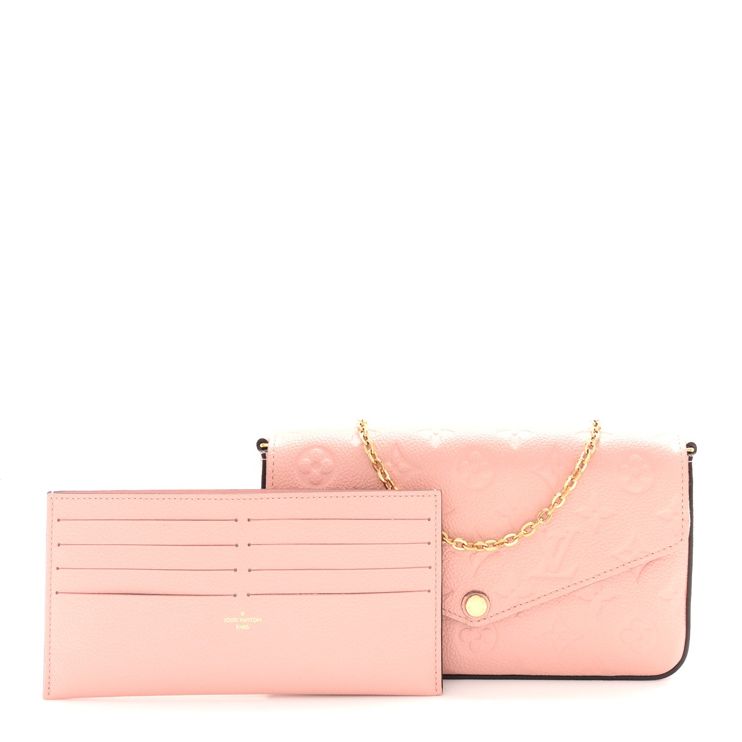 Louis Vuitton Empreinte Pochette Felicie Chain Wallet Rose Poudre 3 of 12