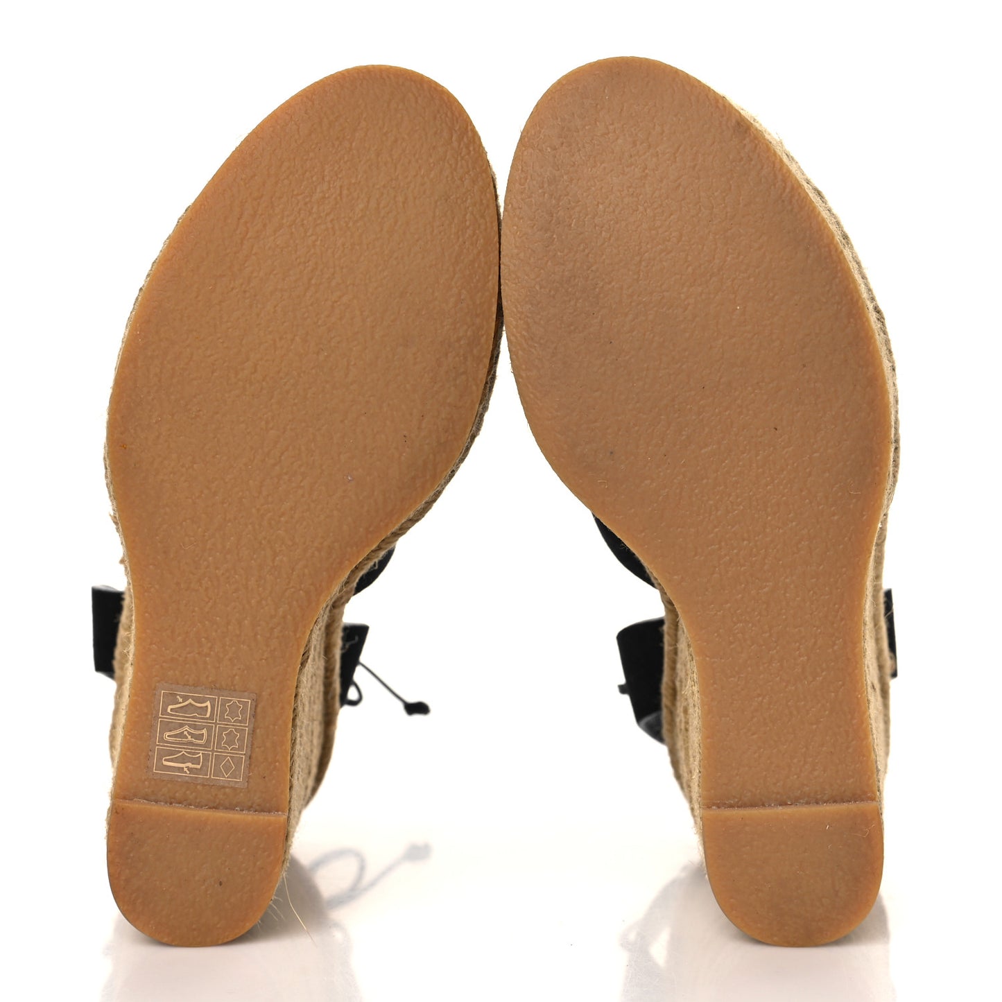 Suede Espadrille Lace-Up Wedges 37.5 Black