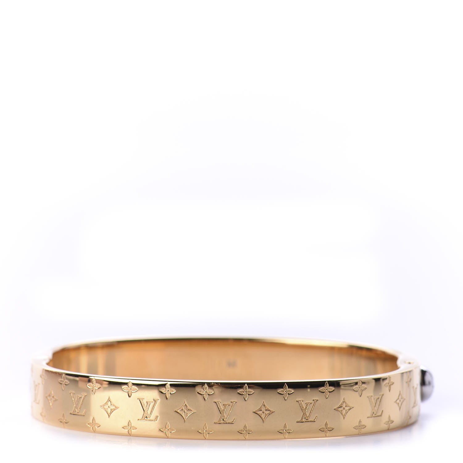 Louis Vuitton Brass Monogram Nanogram Cuff M Gold 3 of 6