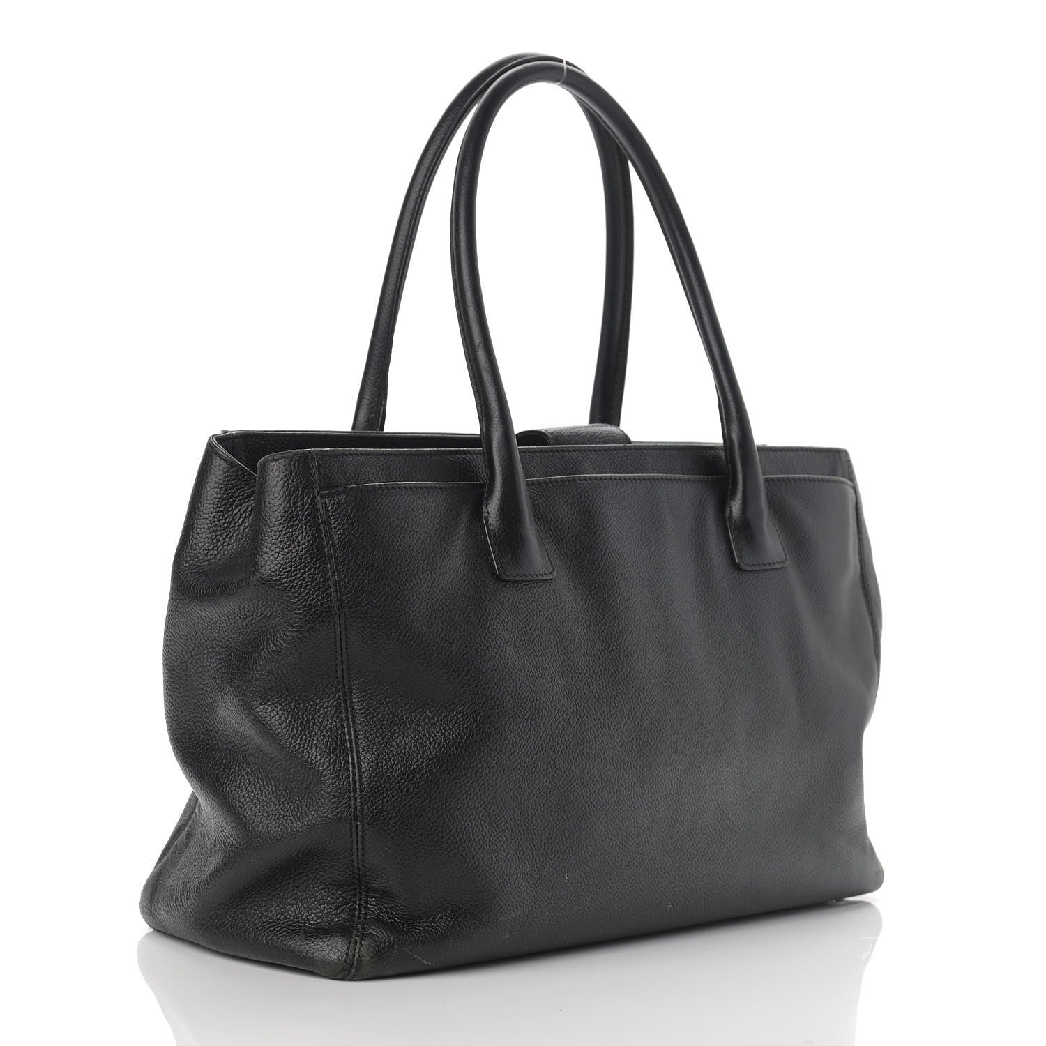 Chanel Calfskin Cerf Executive Shopper Tote Black 2 of 15