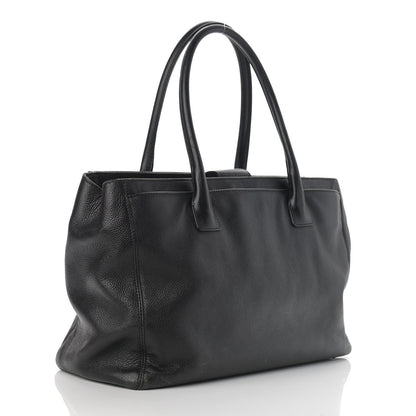 Chanel Calfskin Cerf Executive Shopper Tote Black 2 of 15