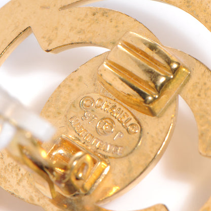 Chanel CC Turnlock Large Clip On Earrings Gold 4 of 5