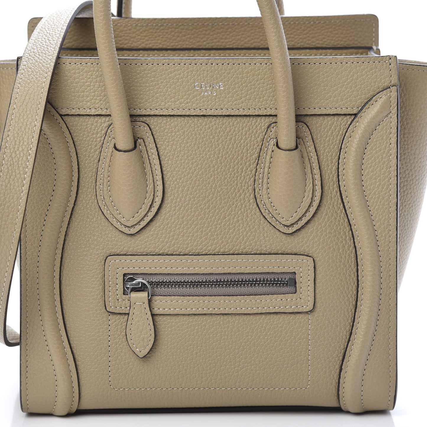 Drummed Calfskin Nano Luggage Dune