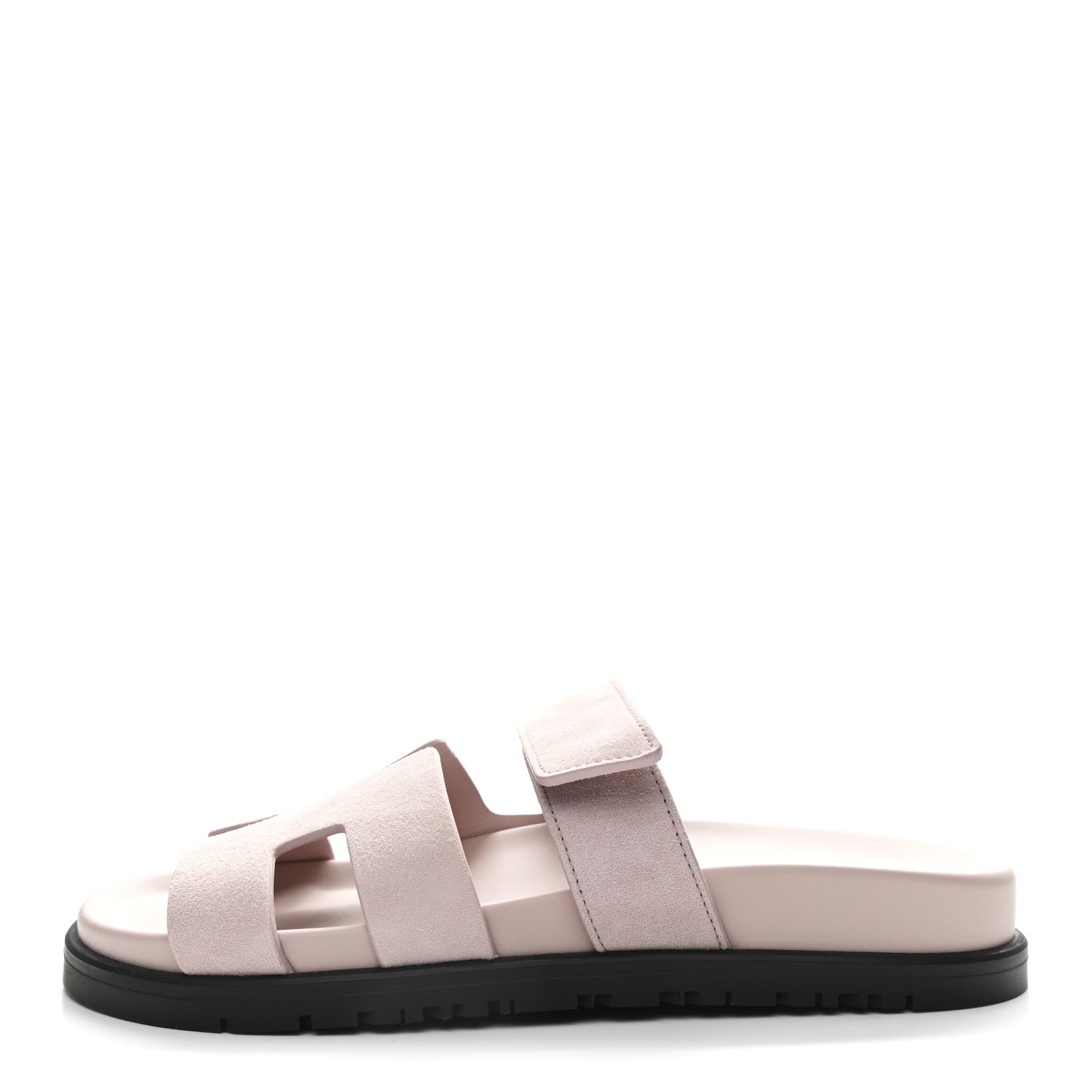Hermes Suede Goatskin Womens Chypre Sandals 36 Rose Porcelaine 1 of 10