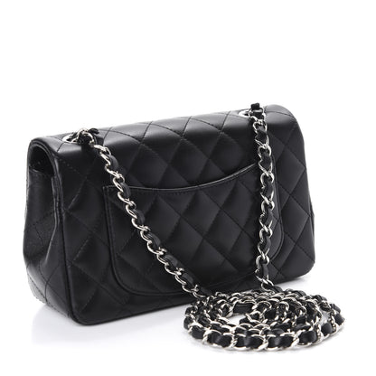 Chanel Lambskin Quilted Mini Rectangular Flap Black 3 of 10