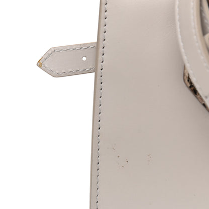 Balenciaga Calfskin Elaphe Snakeskin Mini Padlock All Afternoon Tote Gris Acier 14 of 15