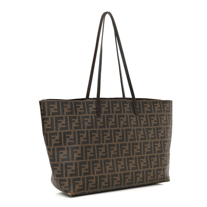 Fendi Zucca Spalmati Medium Roll Tote Tobacco Moro 3 of 18