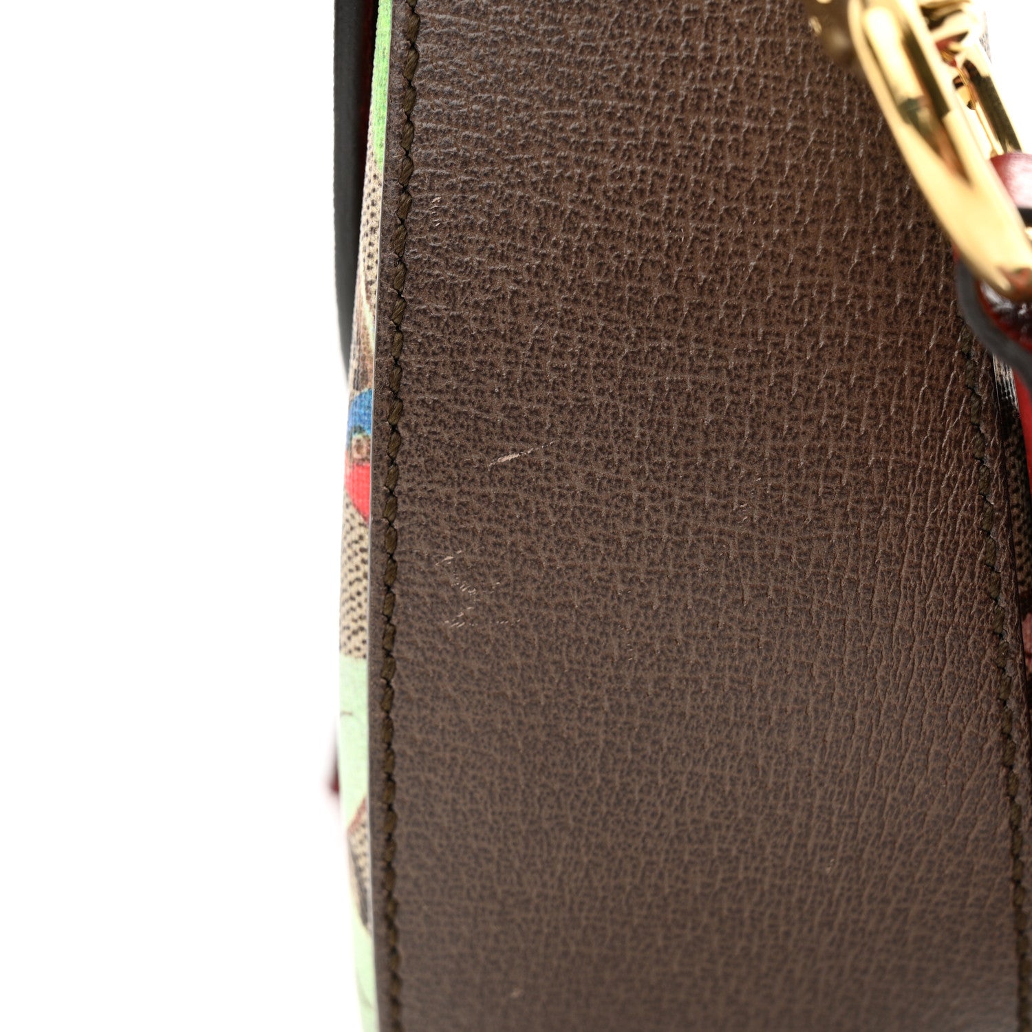 Gucci GG Supreme Monogram Tian Web Medium Padlock Messenger Shoulder Bag Beige Multicolor New Acero 11 of 12