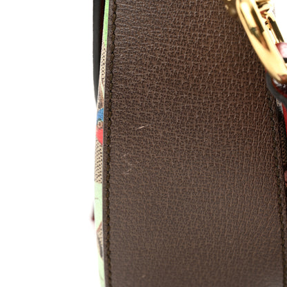 Gucci GG Supreme Monogram Tian Web Medium Padlock Messenger Shoulder Bag Beige Multicolor New Acero 11 of 12