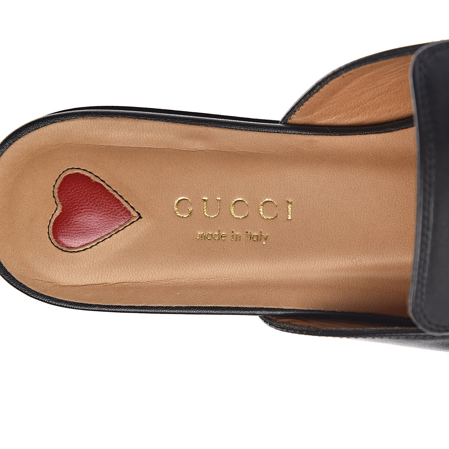 Gucci Calfskin Web Womens Peyton GG Slippers 35 Black 8 of 14