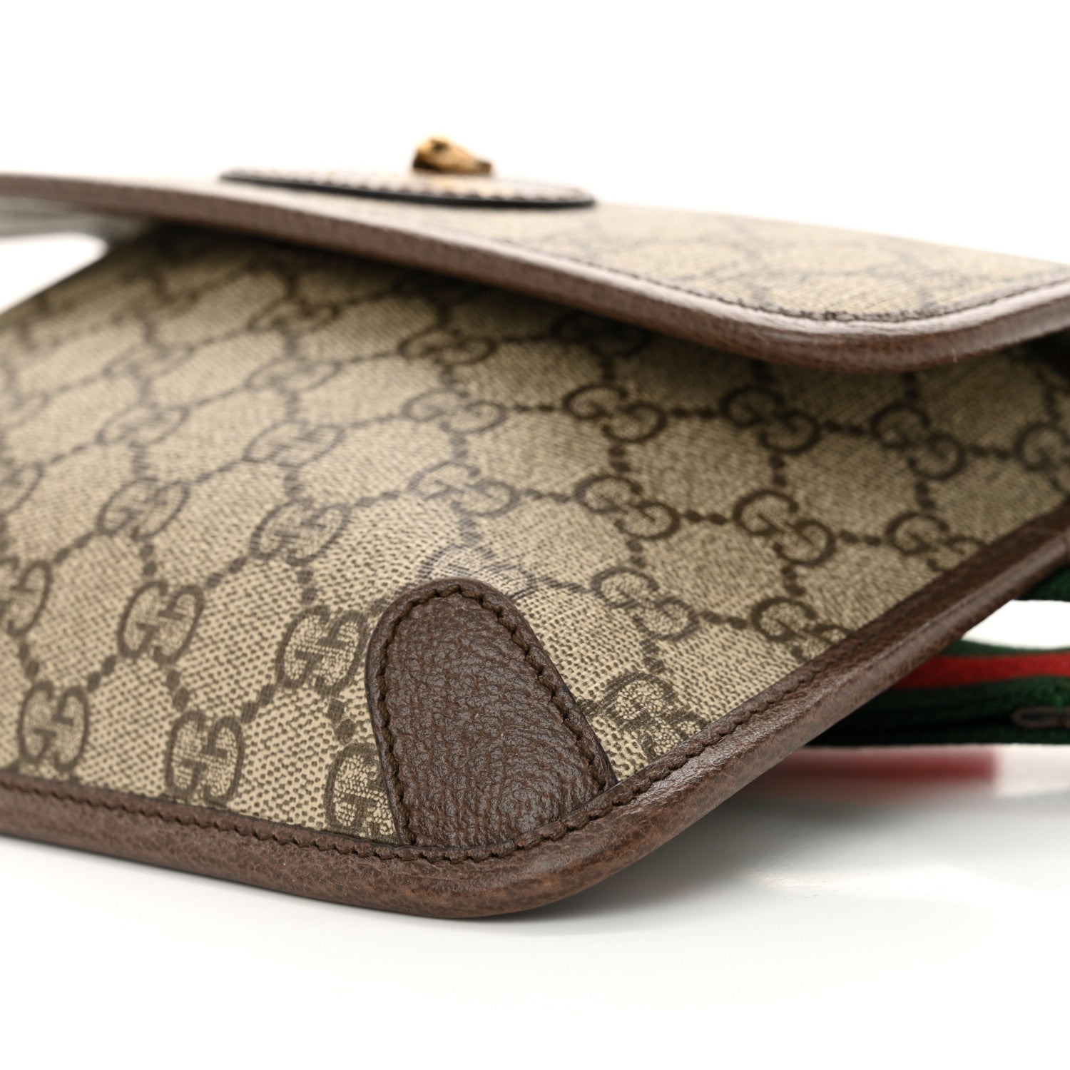 Gucci GG Supreme Monogram Neo Vintage Web Belt Bag Brown 10 of 13