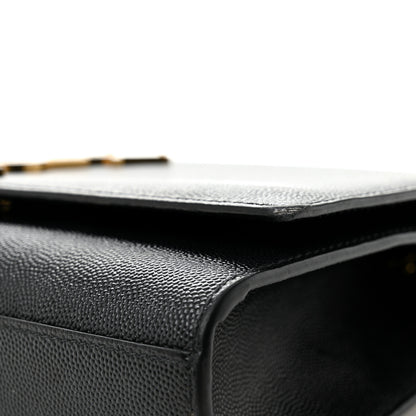 Saint Laurent Grain De Poudre Medium Classic Monogram Kate Satchel Black 15 of 15