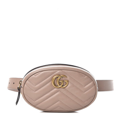 Gucci Calfskin Matelasse GG Marmont Belt Bag 75 30 Porcelain Rose 1 of 8