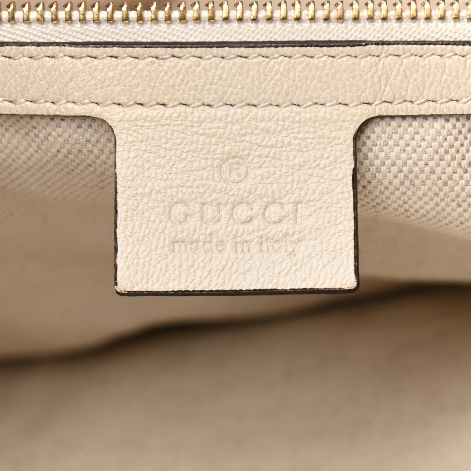 Gucci Monogram Calfskin Large Horsebit 1955 Tote Bag Beige Mystic White 6 of 13
