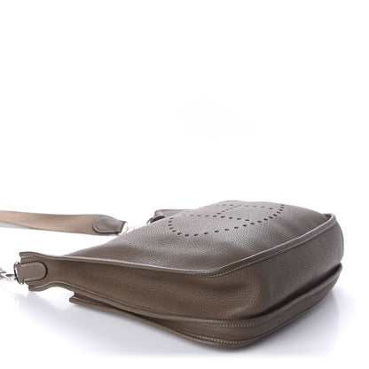 Hermes Taurillon Clemence Evelyne III GM Etoupe 4 of 9