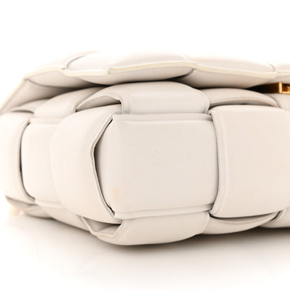 Bottega Veneta Lambskin Maxi Intreccio Padded Chain Cassette Crossbody Bag White 8 of 12