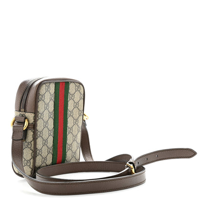 Gucci GG Supreme Monogram Web Mini Ophidia Messenger Brown 3 of 10