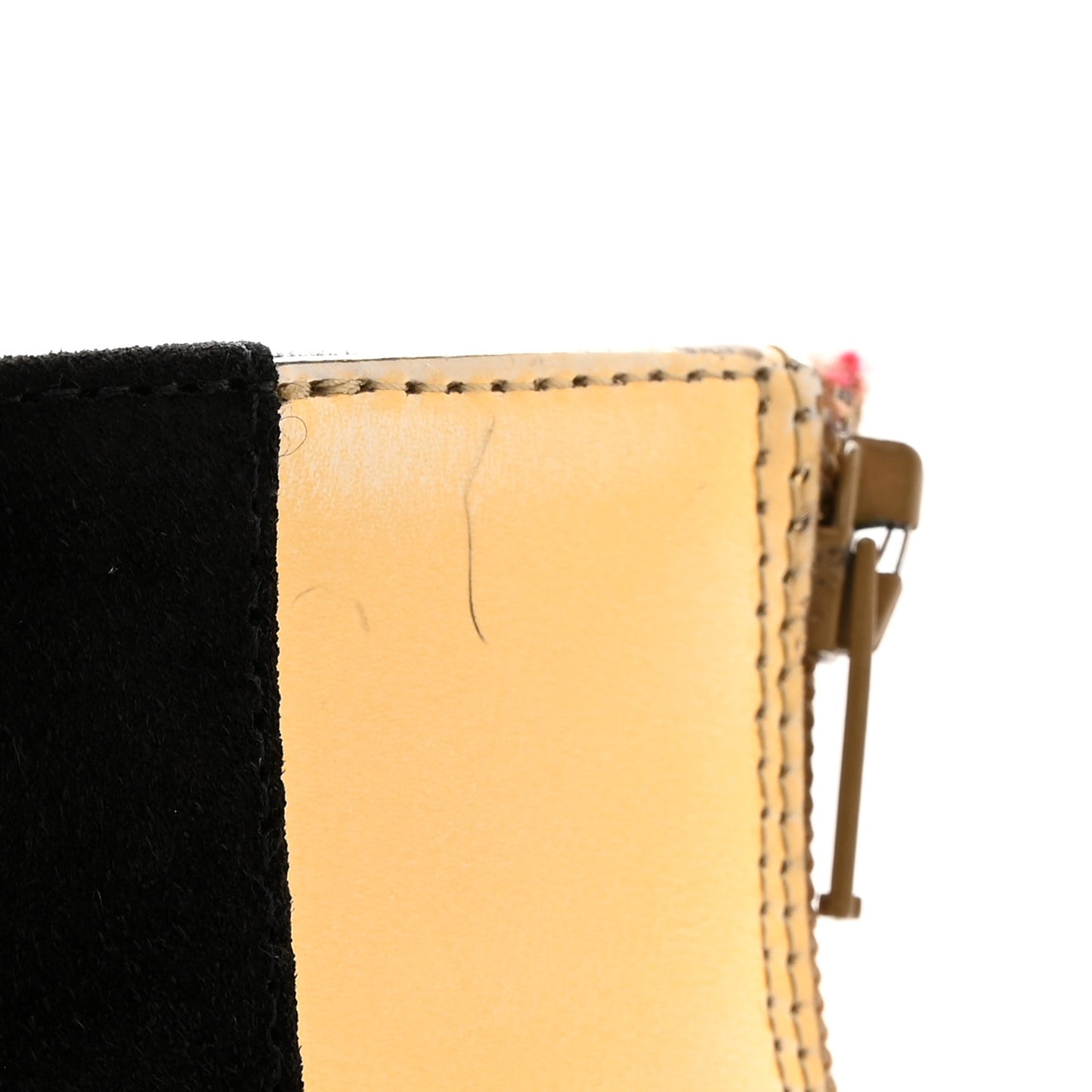 Veau Velours Specchio 100 Delicotte Booties 37.5 Black Gold