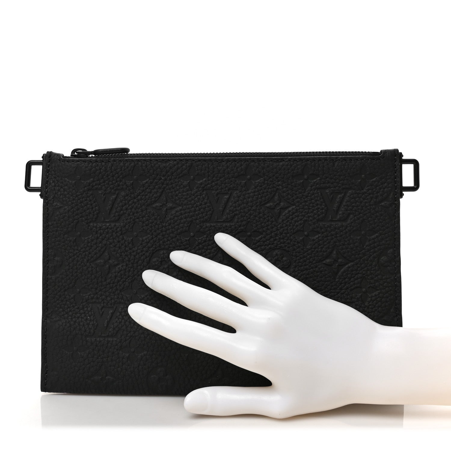 Louis Vuitton Taurillon Monogram Trio Messenger Pouch Black 2 of 6