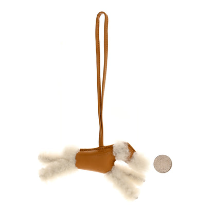 Hermes Milo Lambskin Shearling Budy Charm Sesame 2 of 5