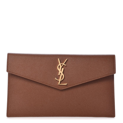 Saint Laurent Grain De Poudre Uptown Pouch Brick 1 of 7