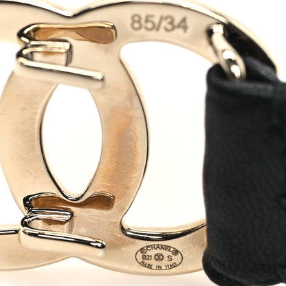 Chanel Calfskin CC Belt 85 34 Black 3 of 4