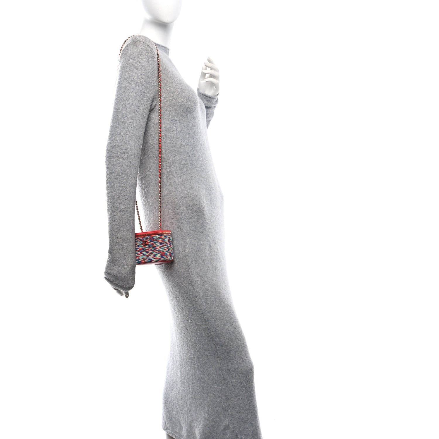 Chanel Embroidered Thread Mini Vanity With Chain Multicolor 2 of 10