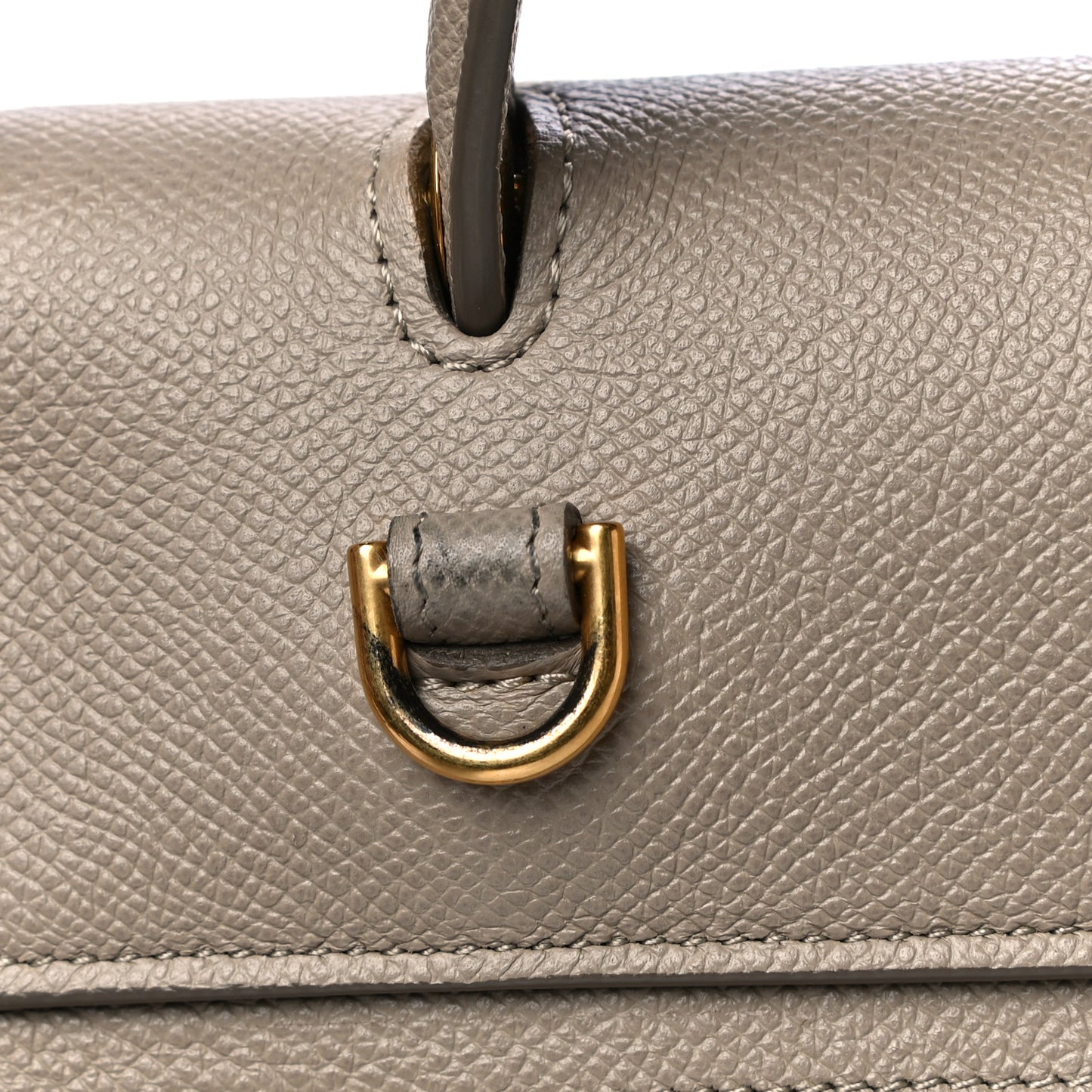 Grained Calfskin Micro Belt Bag Light Taupe