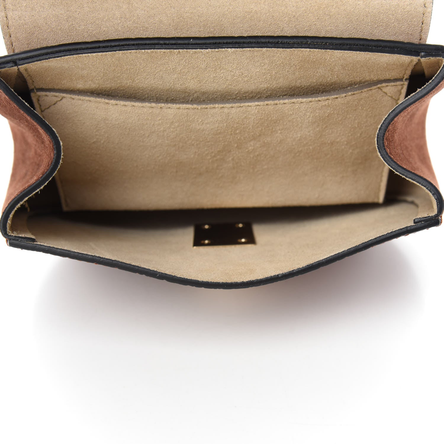 Chloe Calfskin Crocodile Embossed Drew Shoulder Bag Mahogany 5 of 9