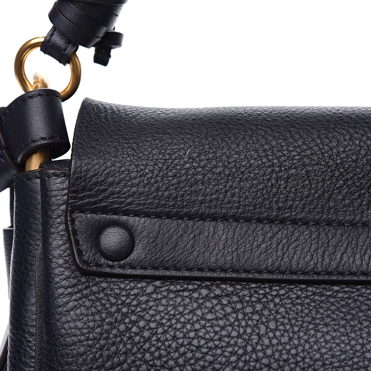 Chloe Calfskin Medium Owen Flap Bag Full Blue 5 of 9