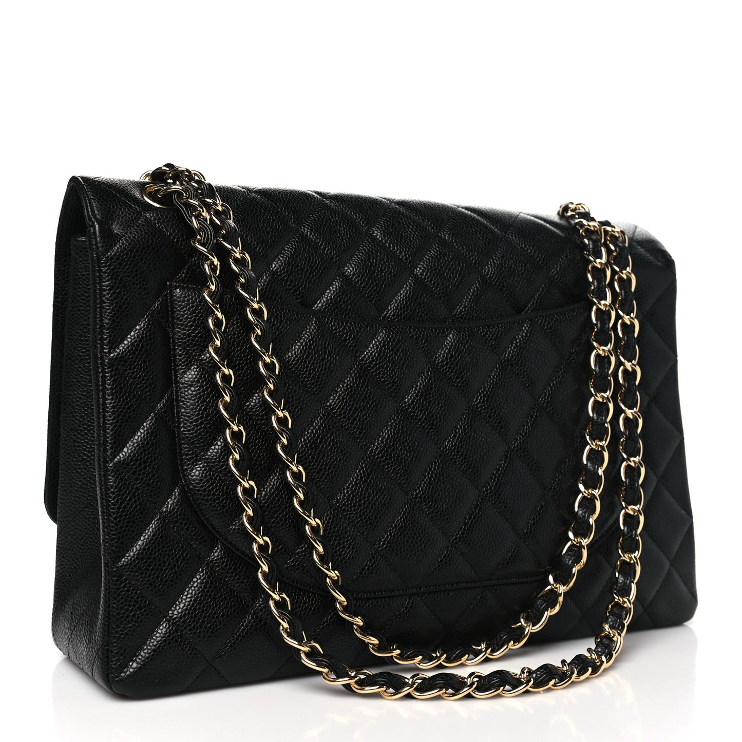 Caviar Maxi Single Flap Black