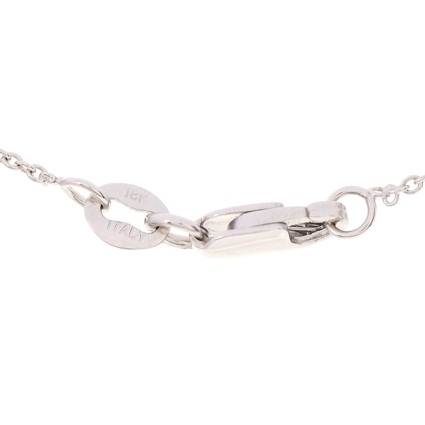 18K White Gold Diamond .10ct Diamonds by the Inch Pendant Necklace