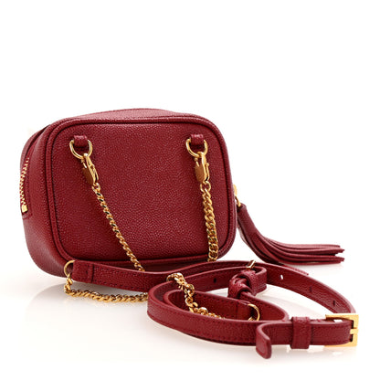 Saint Laurent Grain De Poudre Matelasse Monogram Baby Lou Camera Bag Opyum Red 3 of 11