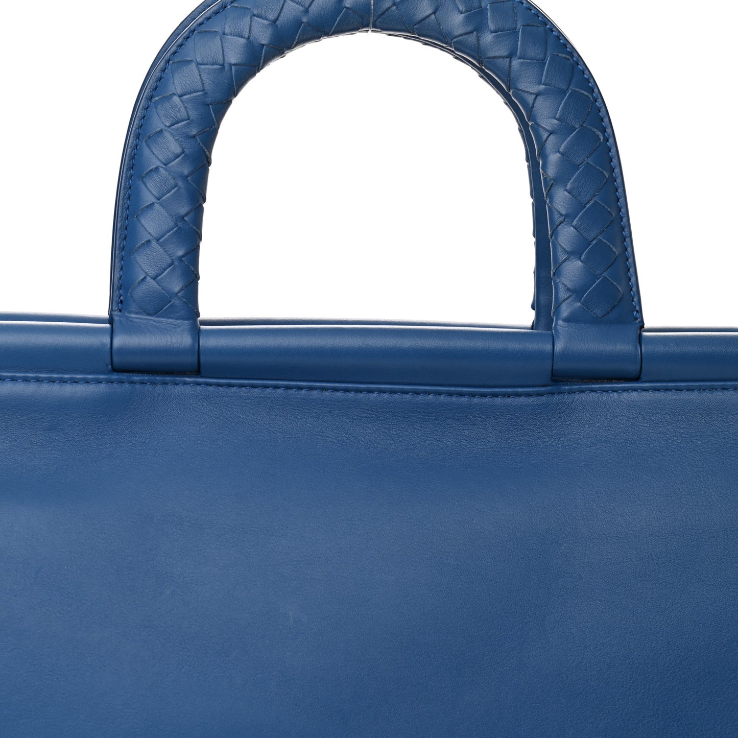French Calfskin Bretagne Tote Blue