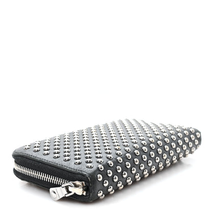 Miu Miu Nappa Metal Studded Zip Around Wallet Black 4 of 7