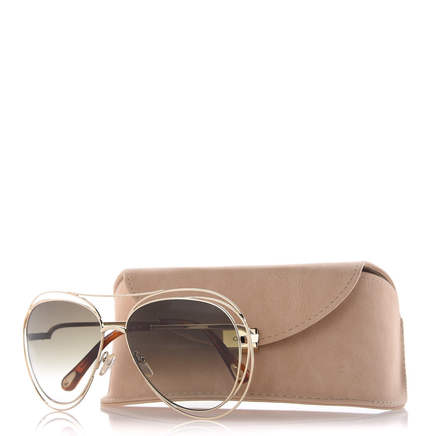 Chloe Carlina Round Sunglasses CE134S Gold 7 of 7