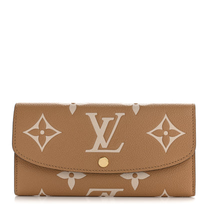 Louis Vuitton Empreinte Monogram Giant Emilie Wallet Arizona Creme 1 of 6