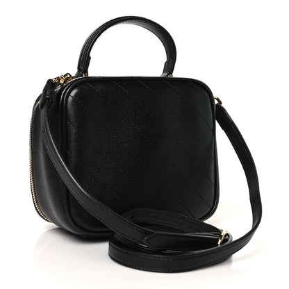 Gucci Sakai Be Green Calfskin Diagonal Stitched Blondie Top Handle Bag Black 2 of 11
